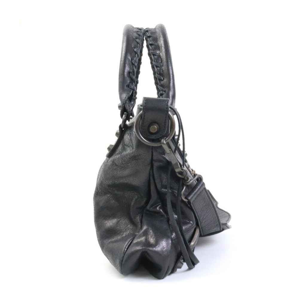 Balenciaga Leather Bag Black Shoulder The First